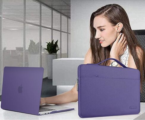 Mosiso Circle Curved Rest Rest Prest for Mouse Pad & Keyboard Set ومتوافق مع MacBook Air 13 Inch Case 2024-2022 M3 M2 ، Case & Sleeve Bag & Keyboard Cover & WebCam Film ، Imperial Purple in Saudi Arabia