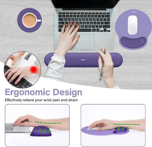 Mosiso Circle Curved Rest Rest Prest for Mouse Pad & Keyboard Set ومتوافق مع MacBook Air 13 Inch Case 2024-2022 M3 M2 ، Case & Sleeve Bag & Keyboard Cover & WebCam Film ، Imperial Purple in Saudi Arabia