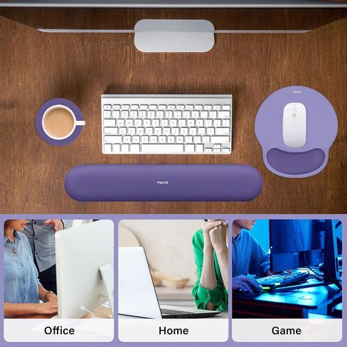 Mosiso Circle Curved Rest Rest Prest for Mouse Pad & Keyboard Set ومتوافق مع MacBook Air 13 Inch Case 2024-2022 M3 M2 ، Case & Sleeve Bag & Keyboard Cover & WebCam Film ، Imperial Purple in Saudi Arabia