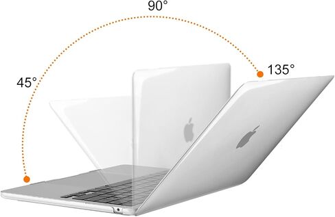 MOSISO Compatible with MacBook Air 13 inch Case 2024 2023 2022 M3 A3113 M2 A2681 Touch ID, Plastic Hard Shell Case&Keyboard Cover&Screen Film&Pouch&Bag with Pocket&Small Case, Crystal Clear&Chalk Pink in Saudi Arabia
