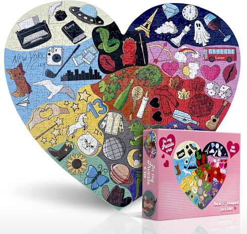 ERAS Puzzle Heart Shaped, Jigsaw Puzzles – Puzzles for Adults, Gift for Couples, Friends & Puzzle Lovers – Premium Quality Pieces (500 Pieces) in Saudi Arabia