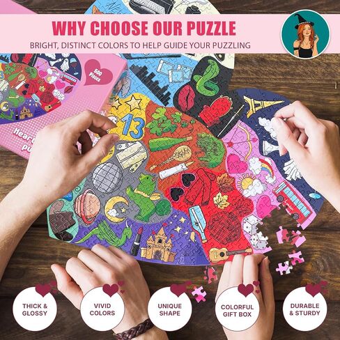 ERAS Puzzle Heart Shaped, Jigsaw Puzzles – Puzzles for Adults, Gift for Couples, Friends & Puzzle Lovers – Premium Quality Pieces (500 Pieces) in Saudi Arabia