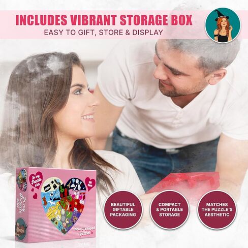 ERAS Puzzle Heart Shaped, Jigsaw Puzzles – Puzzles for Adults, Gift for Couples, Friends & Puzzle Lovers – Premium Quality Pieces (500 Pieces) in Saudi Arabia