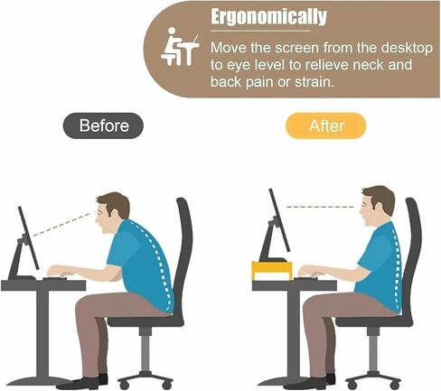 Triangle Monitor Stand Riser - Walnut Corner Monitor Stand with 2-Tier Storage Space-Saving Desktop Shelf for Dual Monitors Ergonomic Desk Accessory in Saudi Arabia