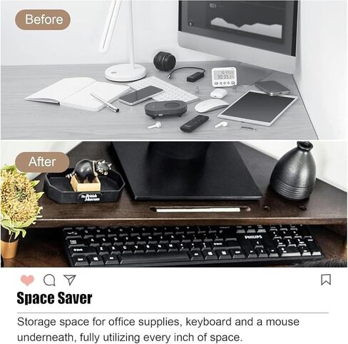 مراقب الكمبيوتر Corner Corner Riser ، Triangle Monitor Stand لركن سطح المكتب ، صاخبة شاشة الخشب الصلبة مع فتحة القلم (Walnut) in Saudi Arabia