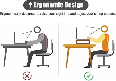 Computer Monitor Stand, Monitor Stand Riser, Triangle Corner Monitor Stand Solid Wood, Computer Screen Storage Risers for Saving Space, Tabletop Organization Ergonomic Laptop Holder(Natural) in Saudi Arabia