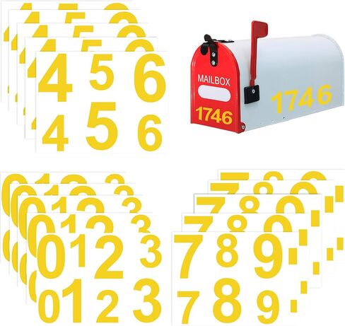 20 ورقة إجمالي 1600 PCS ملصقات أرقام الفينيل المقاومة للماء الذهب 1 بوصة ، وأرقام الفينيل ذاتية اللصق 0-9 ، ملصقات الأرقام لصندوق البريد ، والعنوان ، وصناديق القمامة ، والعلامات ، والمكتب ، والاستخدام المنزلي in Kuwait