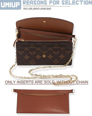 محفظة جلدية إدراج منظم مجموعة حقائب اليد لإميلي ، جيب المقسم داخل القابض للنساء ، إميلي محفظة لحقيبة LV Sarah Inner ، وتحويل محفظة الطفلة الطويلة الكلاسيكية إلى حقيبة Crossbody in Kuwait