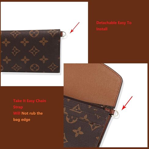 محفظة جلدية إدراج منظم مجموعة حقائب اليد لإميلي ، جيب المقسم داخل القابض للنساء ، إميلي محفظة لحقيبة LV Sarah Inner ، وتحويل محفظة الطفلة الطويلة الكلاسيكية إلى حقيبة Crossbody in Kuwait