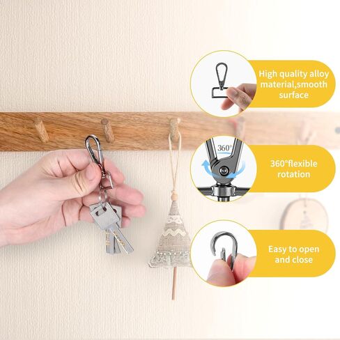 30 PCS Metal Dwivel Clasp Clasp Hooks ، D Rings Purse Hardware لصنع الأكياس ، أجهزة حزام Push Push Attract Clips Clips for DIY Carks Keychain Pres in Kuwait