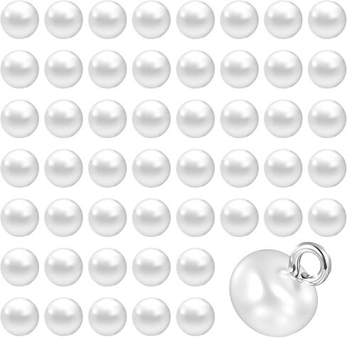 50pcs أزرار لؤلؤة أبيض 10 مم للملابس ، أزرار لؤلؤة مستديرة مع ساق للملابس ، زر زخرفية مع ساق للخياطة ، فساتين الزفاف ، قمصان ، زينة المجوهرات ، الحرف اليدوية. in Saudi Arabia