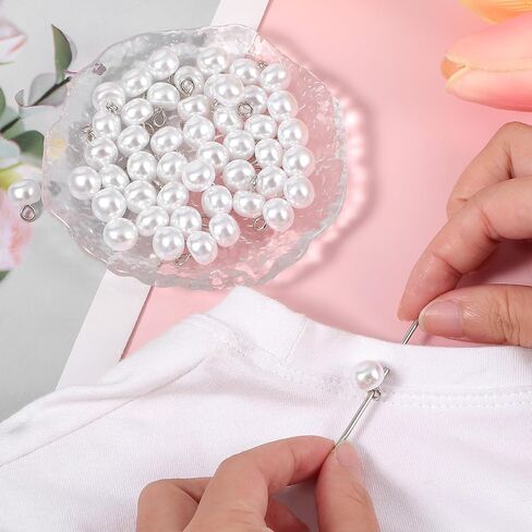 50pcs أزرار لؤلؤة أبيض 10 مم للملابس ، أزرار لؤلؤة مستديرة مع ساق للملابس ، زر زخرفية مع ساق للخياطة ، فساتين الزفاف ، قمصان ، زينة المجوهرات ، الحرف اليدوية. in Saudi Arabia