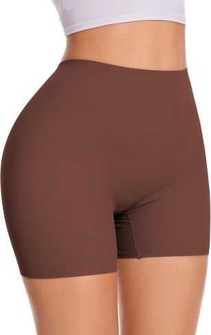 Womens Seamless Shaping Boyshorts Panties Tummy Control Underwear Slip Shorts Under Dress Shapewear Shorts in Kuwait