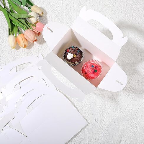 MAQUITA 60 Pack White Gable Treat Boxes Party Favor Boxes Goodie Gift Boxes for Snacks Cookie Candy Toys Birthday Party Wedding Holidays 6.5 x 3.5 x 3.5 inches in Saudi Arabia