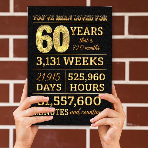 Black Gold 60th Birthday Party Decorations, Happy 60th Birthday Guest Book for Men Women 60th Birthday Signature Guest Book in Kuwait