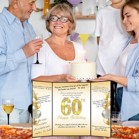 Black Gold 60th Birthday Party Decorations, Happy 60th Birthday Guest Book for Men Women 60th Birthday Signature Guest Book in Kuwait