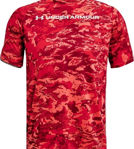 قميص UA Tech ABC Camo فضفاض بأكمام قصيرة للرجال من Under Armour مقاس متوسط in Saudi Arabia
