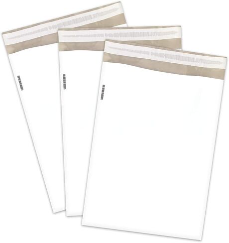 White Poly Mailers (Non Bubble) Pack of 100 | 2.5mil Thickness Plastic Shipping Bags Envelopes with Self Adhesive Strip | Waterproof and Tear Resistant Postal Bags | (10x13) in Saudi Arabia