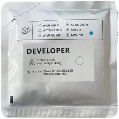 Compatible Developer Powder 450g for Models 560 7780 700 550 6680 C-60 C70 C75 C9070 J75 Carrier(450g Cyan) in Saudi Arabia