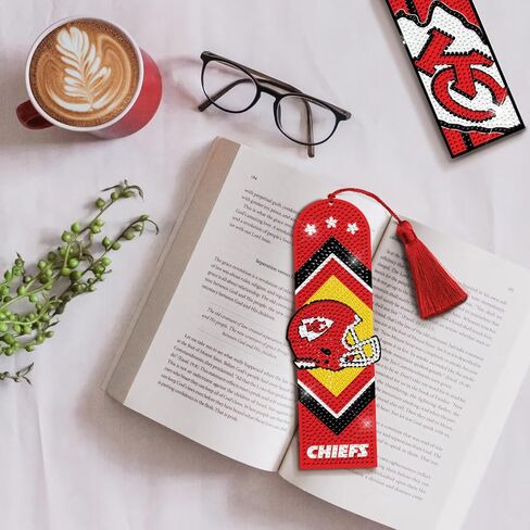 Diamond Art Bookmarks, 4 PCS Diamond Painting Acrylic Bookmarks with Tassel, Gift for Reader Crafts Lovers in Saudi Arabia