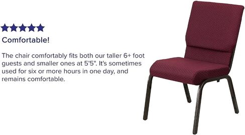 Flash Furniture 4 Pack HERCULES Series 18.5 بوصة عرض كرسي الكنيسة التراص من القماش الأرجواني - إطار الوريد الذهبي in Saudi Arabia