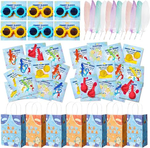 Vanblue 144Pcs Blue Color Dog Party Favors,Birthday Decorations Supplies for Kids,Red Balloon,Sticky Gecko with Cards Pinata Stuffers,Gift Bag Goodie Bag Stuffers,Classroom Rewards,Family Games in Saudi Arabia