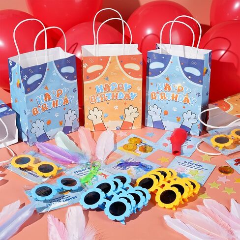 Vanblue 144Pcs Blue Color Dog Party Favors,Birthday Decorations Supplies for Kids,Red Balloon,Sticky Gecko with Cards Pinata Stuffers,Gift Bag Goodie Bag Stuffers,Classroom Rewards,Family Games in Saudi Arabia