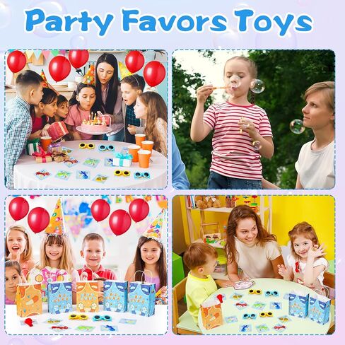 Vanblue 144Pcs Blue Color Dog Party Favors,Birthday Decorations Supplies for Kids,Red Balloon,Sticky Gecko with Cards Pinata Stuffers,Gift Bag Goodie Bag Stuffers,Classroom Rewards,Family Games in Saudi Arabia