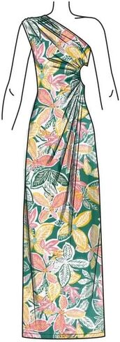 Simplicity Misses' One Shoulder Knit Dress Sewing Pattern Packet, Design Code S9885, Sizes 18-20-22-24-26 in Saudi Arabia