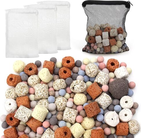 Bio Aquarium Filter Media, Bio Ceramic Ring Balls Media Set for Aquarium Filter, Pond and Fish Tank (500g, 1.1lb) in Saudi Arabia
