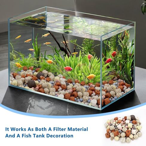 Bio Aquarium Filter Media, Bio Ceramic Ring Balls Media Set for Aquarium Filter, Pond and Fish Tank (500g, 1.1lb) in Saudi Arabia