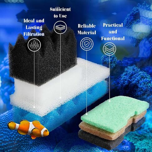 68 PCS Filter Media متوافقة مع Fluval 306/307 ، أكياس Medies Media Fluter Canister ، واضحة سريعة ، ورغوة ، نترت/فوسفات/أمونيا ، منشفة ، صيانة الشحوم لمدة 12 شهرًا in Saudi Arabia