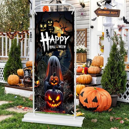 Hello Sunshine Floral Welcome Door Cover, Bicycle with Sunflower Banner. Watercolor Butterfly and Lemon Decorative for Front Door Holiday Spring and Summer Party Indoor and Outdoor. (Halloween-1) in Saudi Arabia
