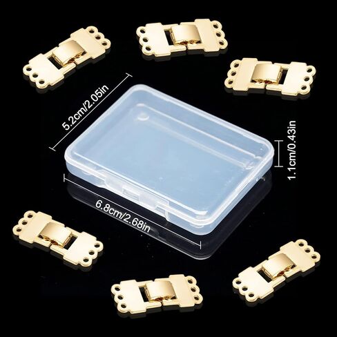 Sunnyclue 1 Box 6pcs قلادة قلادة قلادة 18 كيلو بايت مطلية متعددة الخطوط الطية فوق مشبك موصل النحاس الطبقات قفل القفل لصنع المجوهر in Saudi Arabia