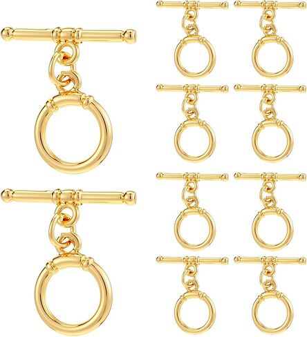 10 Sets Toggle Clasp,Toggle Clasps for Jewelry Making T-Bar Jewelry Clasps Round Bracelet Closures Suitable for Making Necklaces, Bracelets and Earrings in Saudi Arabia