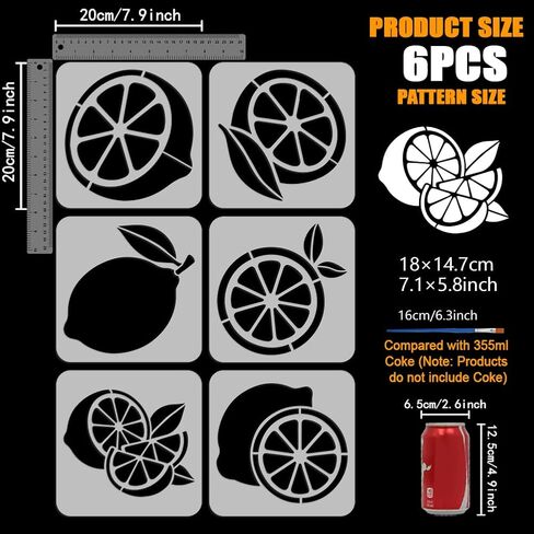 Fingerinspire 9pcs stency Raven مع فرشاة الطلاء البلاستيكية 1pc 5.9x5.9 بوصة 9 أنماط من الأنماط الرسم قوالب زخرفة الحيوانات للحيوانات للطلاء على الخشب ، القماش ، النسيج ، الجدار ، الأثاث in Saudi Arabia