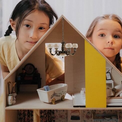 Homsfou Dollhouse Lights ثورة صغيرة السقف ضوء الأثاث المصغر مصابيح قلادة قلادة ديكور الديكور المصغرة ملحقات مصغرة ديكورات منزل للأضواء الزخرفية المنزلية عتيقة عتيقة in Saudi Arabia