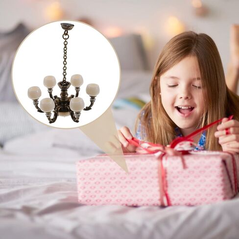 Homsfou Dollhouse Lights ثورة صغيرة السقف ضوء الأثاث المصغر مصابيح قلادة قلادة ديكور الديكور المصغرة ملحقات مصغرة ديكورات منزل للأضواء الزخرفية المنزلية عتيقة عتيقة in Saudi Arabia