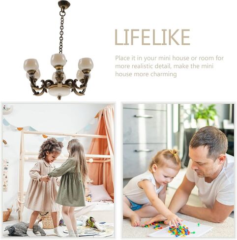 Homsfou Dollhouse Lights ثورة صغيرة السقف ضوء الأثاث المصغر مصابيح قلادة قلادة ديكور الديكور المصغرة ملحقات مصغرة ديكورات منزل للأضواء الزخرفية المنزلية عتيقة عتيقة in Saudi Arabia