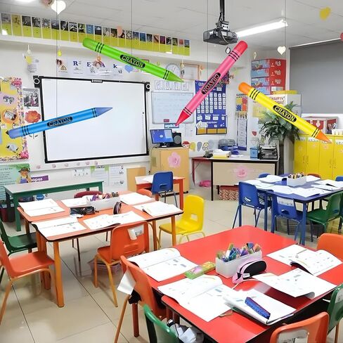 بالون عملاق قابلة للنفخ - يعود إلى زينة بالونات المدارس - لوازم الحفلات والهدايا - (4Crayons) in Kuwait