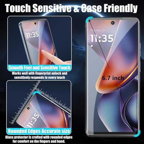 واقي شاشة TQLGY من 3 عبوات لهاتف Samsung Galaxy A13 5G مع 3 عبوات واقٍ لعدسات الكاميرا، فيلم من الزجاج المقسى، صلابة 9H - HD - خالٍ من الفقاعات - مضاد للخدش - سهل التركيب in Kuwait