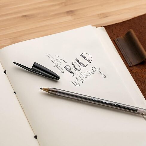 BIC MSB11BK CRISTAL XTRA BOLD PORPORE TUCK PEN ، الحبر الأسود ، 1.6 مم ، غامق ، عشرات in Saudi Arabia
