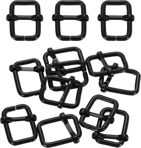 uxcell Metal Roller Buckle, Adjustable Tri-Glides Slide Buckles Strap Belt Keeper with Movable Bar for Bag Purse Making in Saudi Arabia