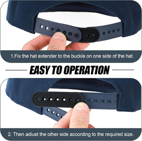 4 Pcs Snapback Extender, Adjustable Hat Extender Snapback, Plastic Hat Extenders, Cap Half Size Extenders With Holes, Hats Snap Buckle Replacement for Fitted Caps, Baseball Hats in Saudi Arabia