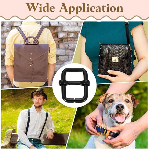 uxcell Metal Roller Buckle, Adjustable Tri-Glides Slide Buckles Strap Belt Keeper with Movable Bar for Bag Purse Making in Saudi Arabia