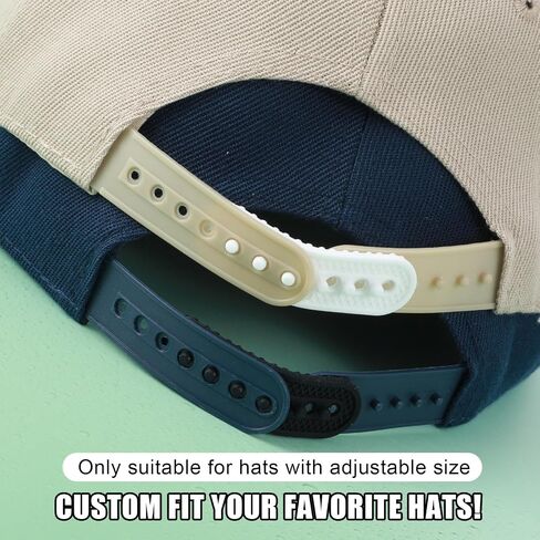4 Pcs Snapback Extender, Adjustable Hat Extender Snapback, Plastic Hat Extenders, Cap Half Size Extenders With Holes, Hats Snap Buckle Replacement for Fitted Caps, Baseball Hats in Saudi Arabia