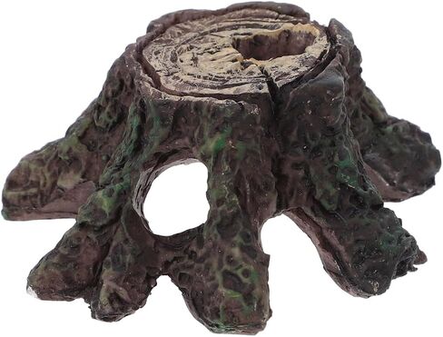 Balacoo Mini Aquarium Tree Stump Decorations: Resin Hollow Tree Trunk Ornament, Aquarium Cave Decor, Betta Fish Tank Driftwood Decor in Saudi Arabia