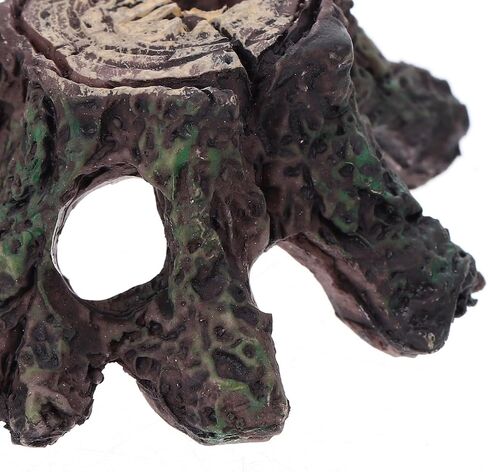 Balacoo Mini Aquarium Tree Stump Decorations: Resin Hollow Tree Trunk Ornament, Aquarium Cave Decor, Betta Fish Tank Driftwood Decor in Saudi Arabia