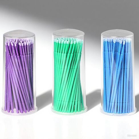 فرش طلاء لمسية لإصلاح شرائح طلاء السيارات، أدوات تطبيق صغيرة للاستعمال مرة واحدة (S: 1.5 مم، M: 2 مم.L2.5 مم) - 300 قطعة in Kuwait