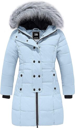 ZSHOW Girls' Long Winter Coat Parka Water Resistant Warm Puffer Jacket in Kuwait
